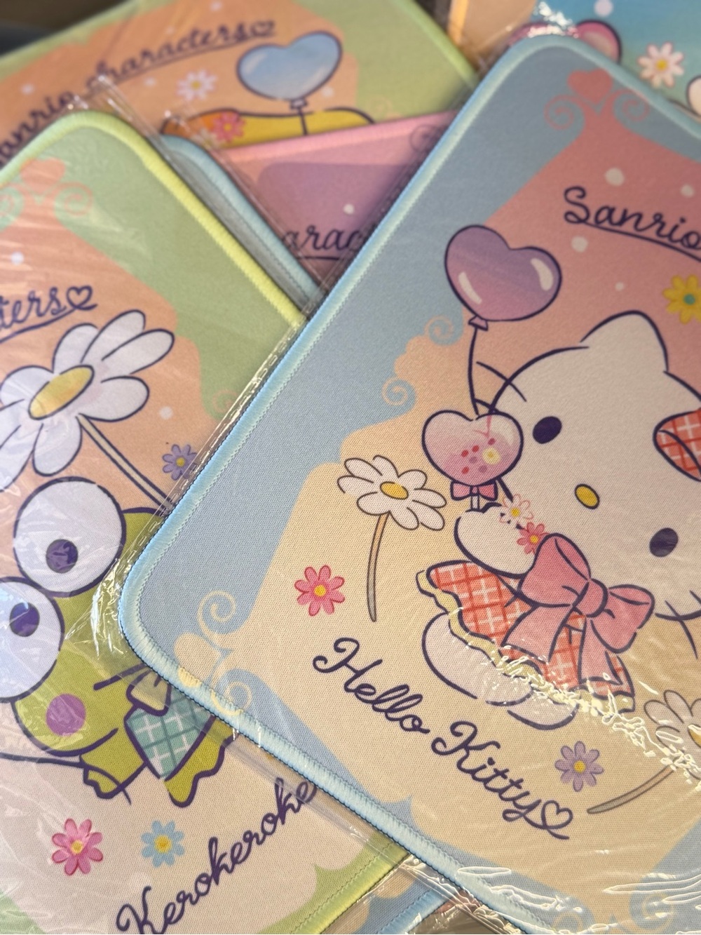 Sanrio Characters  YOUR CHOICE Pastel Large Mouse Pad - Blue, Pink, Green